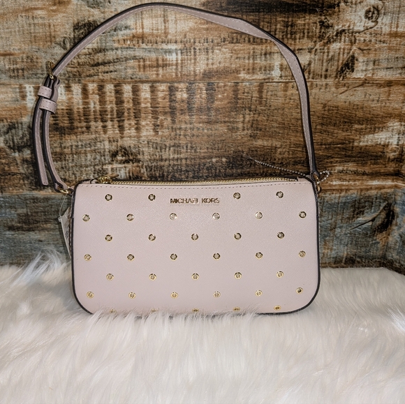 NWT Michael Kors Md Pink Jet set Pochette - Picture 3 of 6